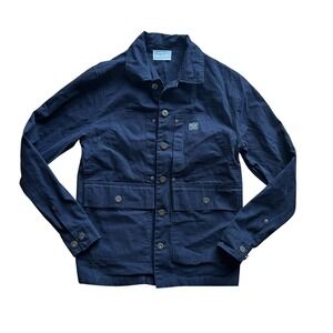 P‎ & Co Black Denim Jean Jacket Men's XS Streetwear Moto Biker Workwear Vintage